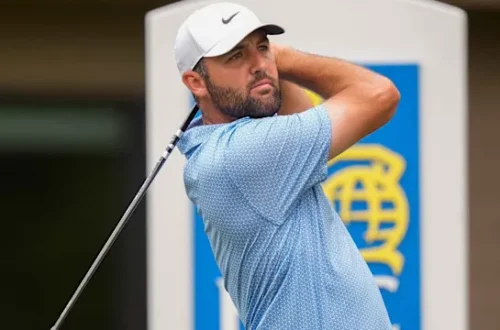 Scottie Scheffler competing during a PGA Tour event in the 2026 season