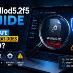 Illustration explaining Mozillod5.2f5, its safety, and how to check unknown files on a computer.