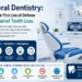 General dentistry checkup showing preventive dental care, healthy teeth, oral examination, and tooth loss prevention by a professional dentist.