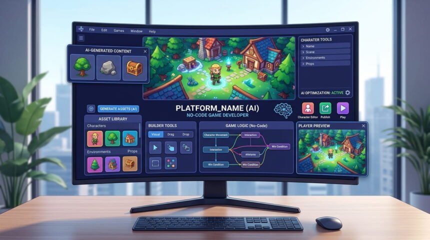AI game maker that requires no coding for creating games