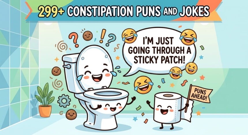 299+ constipation puns and jokes for funny bathroom humor