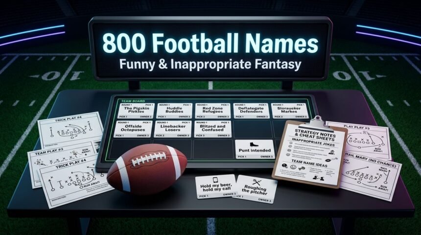 800 Football Names: Funny & Inappropriate Fantasy team name ideas