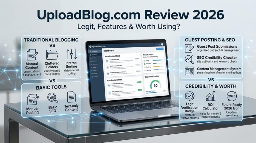 UploadBlog.com Review 2026 showing the platform and publishing features